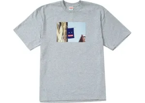 SUPREME BANNER TEE GREY