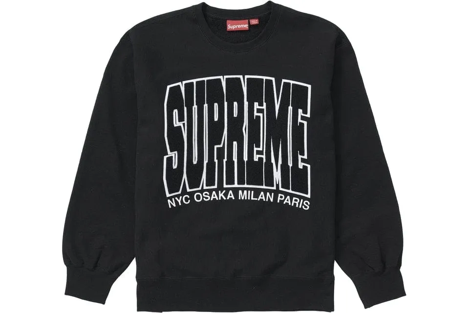SUPREME CITIES ARC CREWNECK BLACK