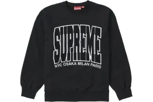SUPREME CITIES ARC CREWNECK BLACK