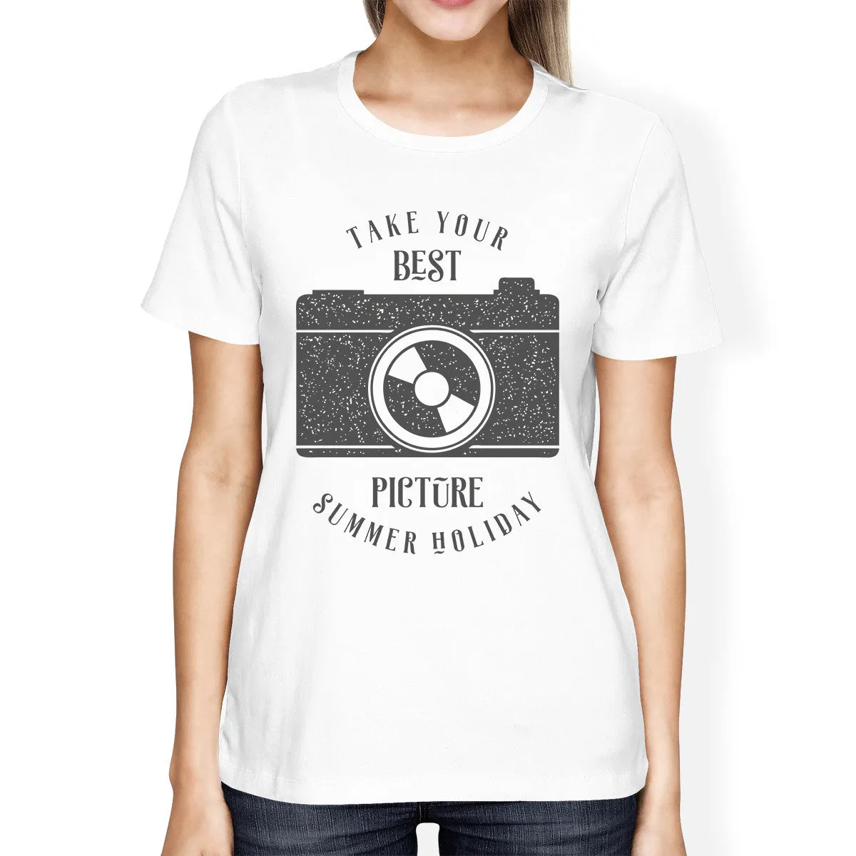 Take Your Best Picture Summer Holiday Womens White Shirt