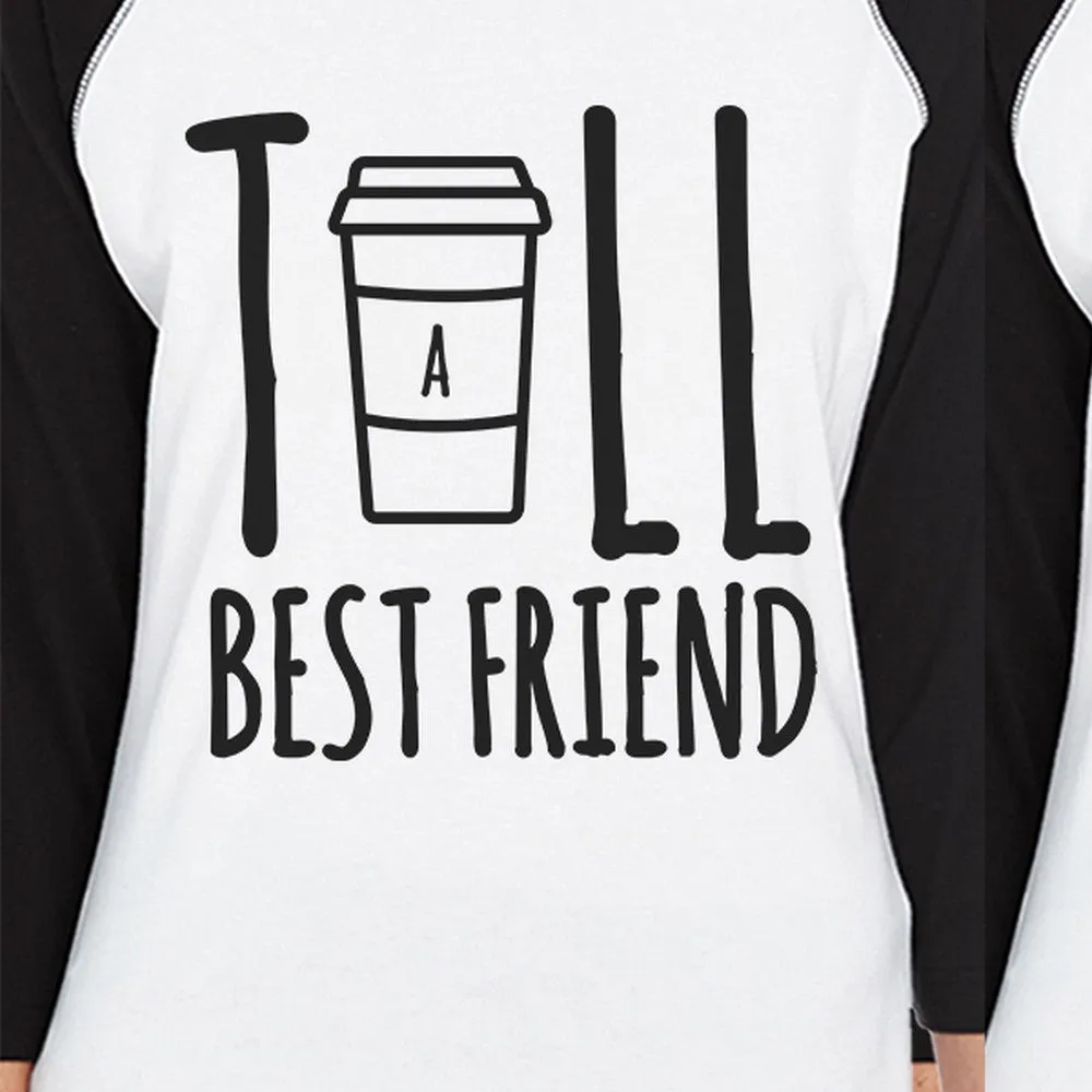 Tall Short Cup BFF Gift Matching Baseball Jerseys For Womens Raglan