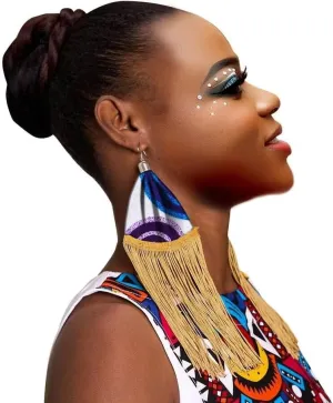 Tassel Earrings for Women Bohemian African Dangle Earrings Summer Beach Long Tassels Earrings Handmade Jewelry