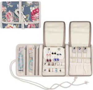 Teamoy Travel Jewelry Roll, Jewelry Storage Bag Organizer for Necklaces, Earrings, Bracelets, Rings, Brooches and More, Compact and Easy to Carry