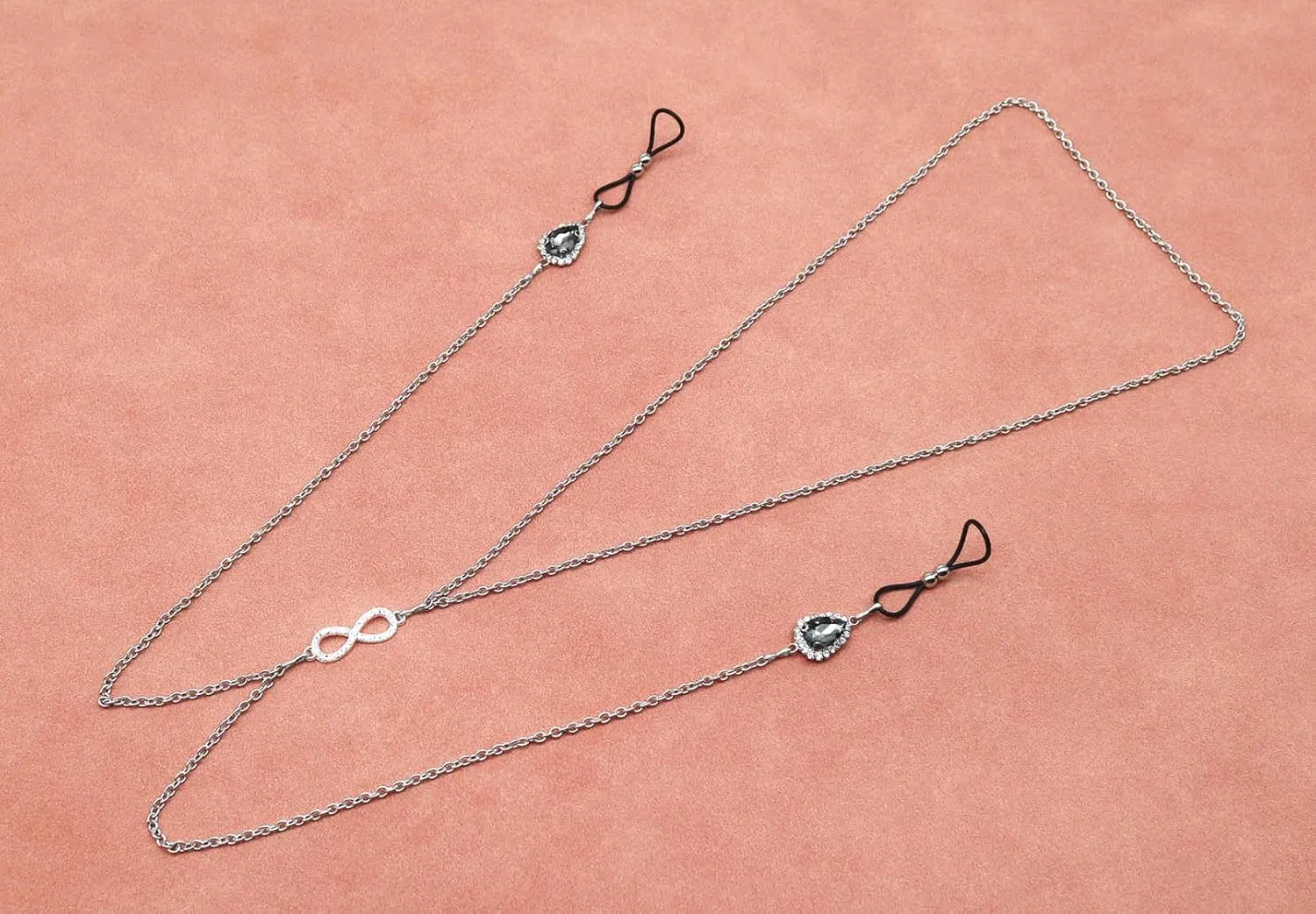 Teardrop Nipple Ring Rhinestone Water Drop Faux Nipple Chain Noose Body Non Piercing Jewelry Heart Chokers Necklaces