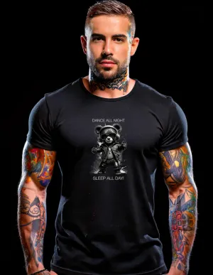 Teddy Dance All Night Sleep All Day Black Collection Art Exclusive T-Shirts | GM Trademark (Copy)