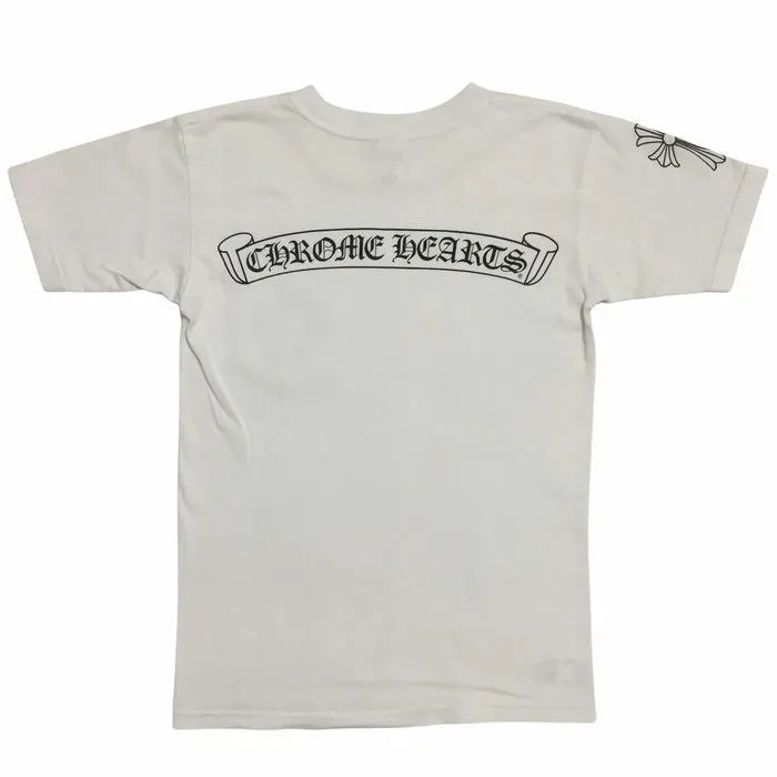 Tee CHROME HEARTS White Horseshoes Pocket Logo Vintage