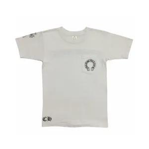 Tee CHROME HEARTS White Horseshoes Pocket Logo Vintage