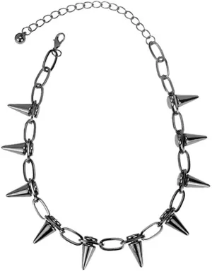tenghong2021 Punk Spike Chokers Goth Necklaces Mens Chain Choker Collar Punk Streetwear Handmade Adjustable Vintage Rivet Jewelry for Women Girls Choker