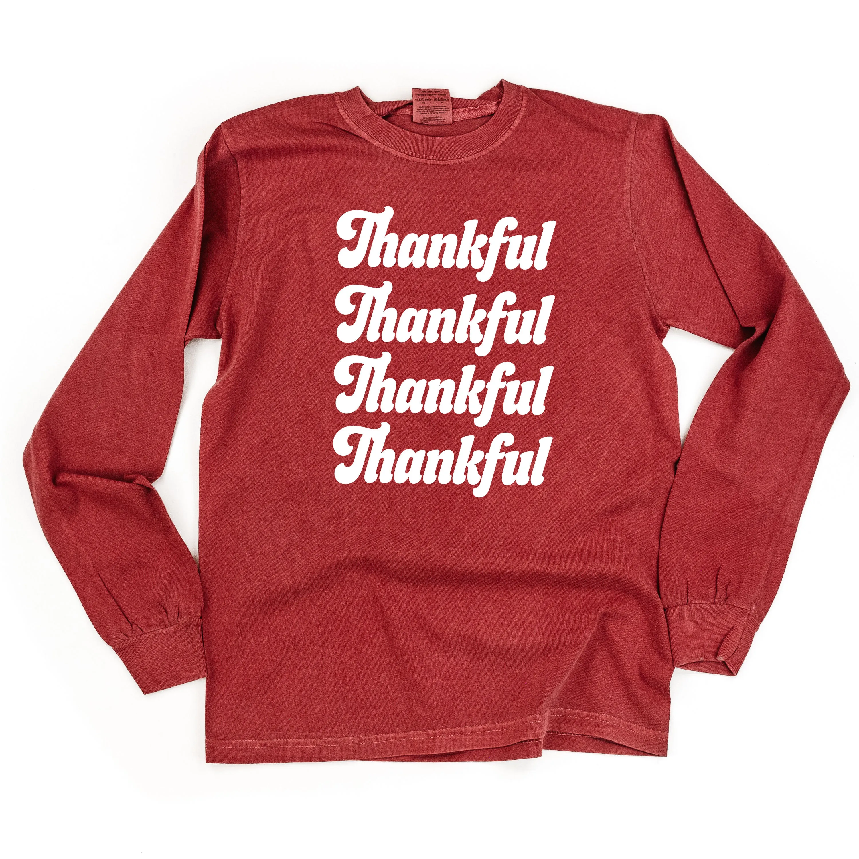 Thankful (x4) - LONG SLEEVE COMFORT COLORS TEE