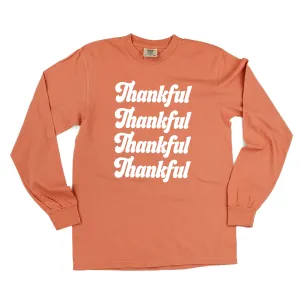 Thankful (x4) - LONG SLEEVE COMFORT COLORS TEE