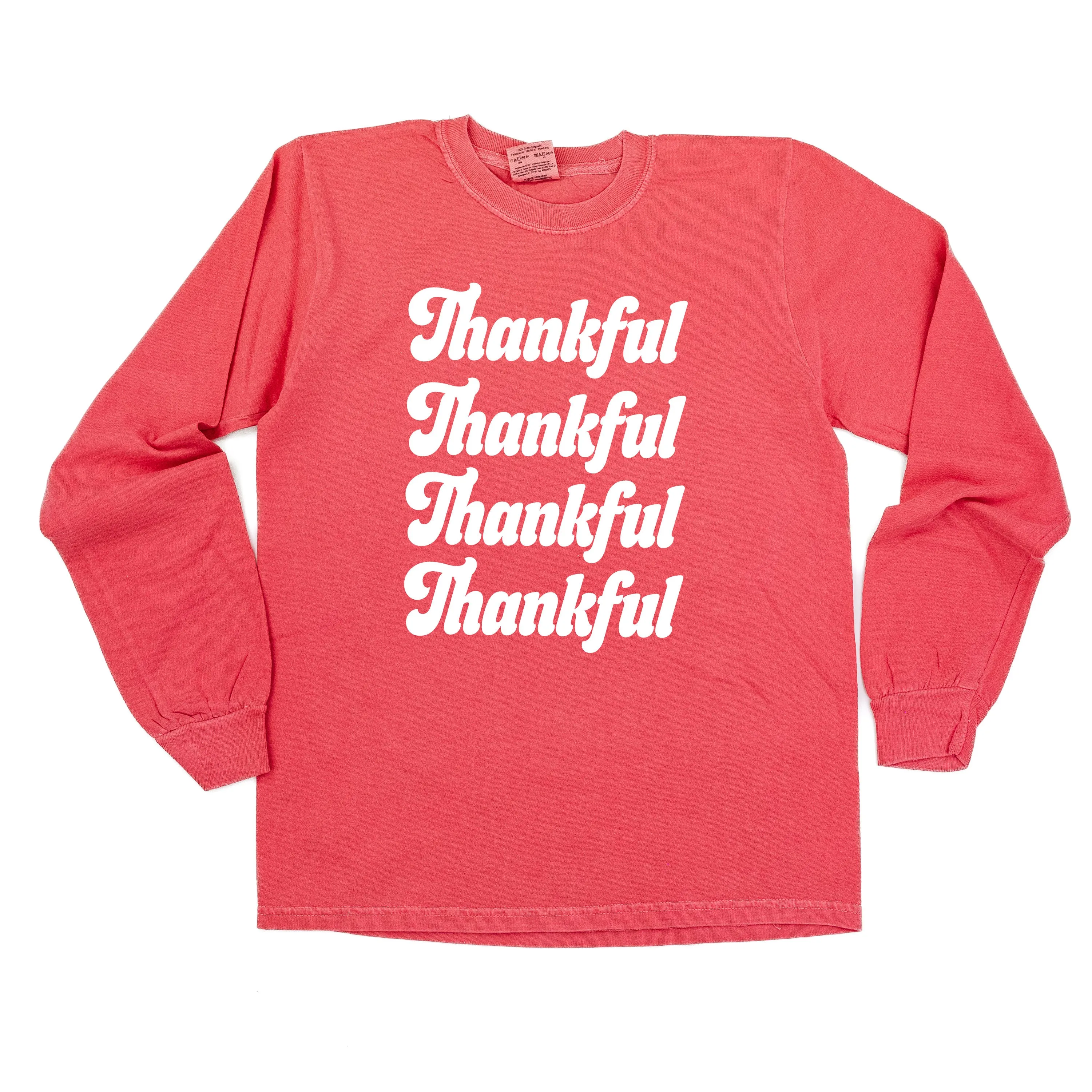 Thankful (x4) - LONG SLEEVE COMFORT COLORS TEE