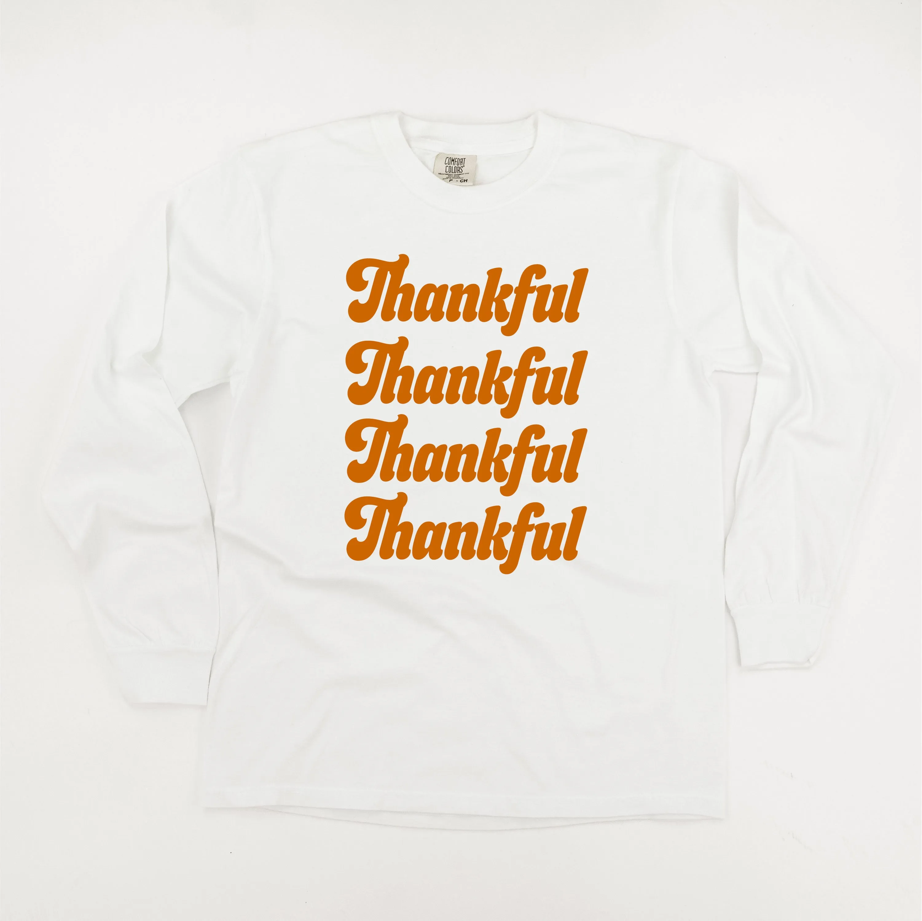 Thankful (x4) - LONG SLEEVE COMFORT COLORS TEE
