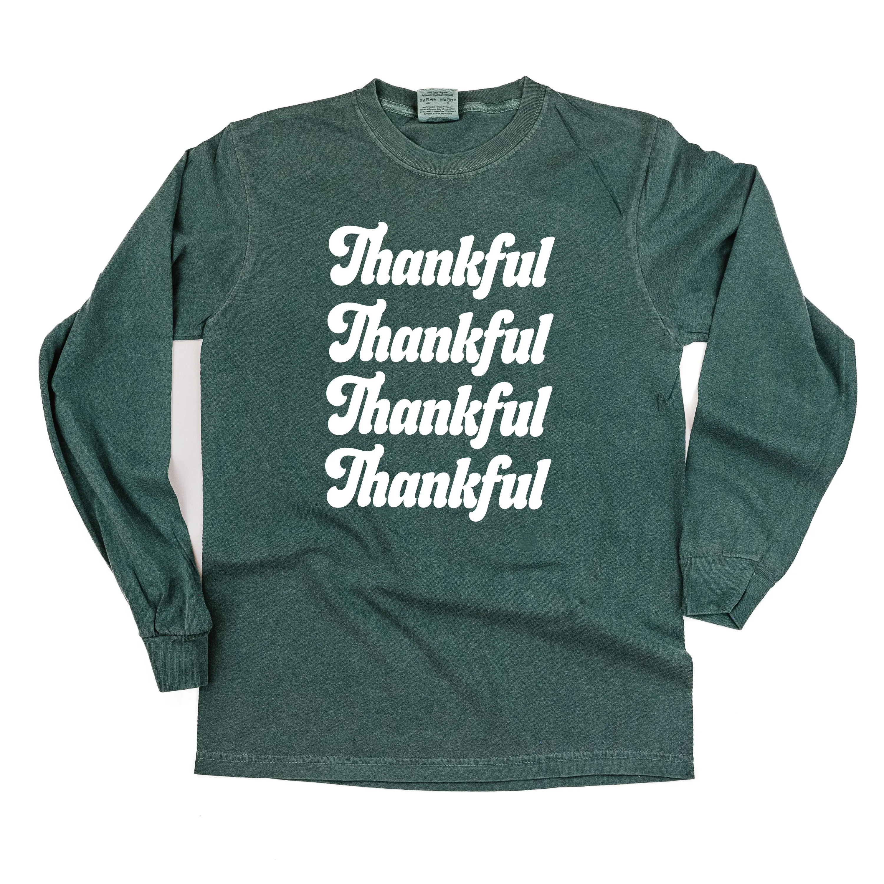 Thankful (x4) - LONG SLEEVE COMFORT COLORS TEE