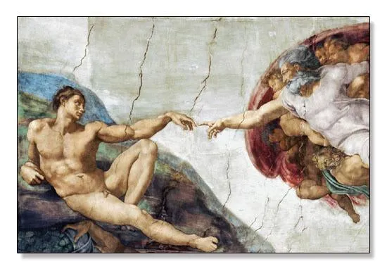 the creation of adam t-shirt Michelangelo cigarette