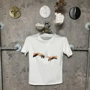 the creation of adam t-shirt Michelangelo cigarette