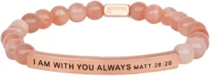 THE INSPIRATION CO. Faith Collection Unisex Stretchable Bracelets (I AM WITH YOU ALWAYS MATT 28:20)