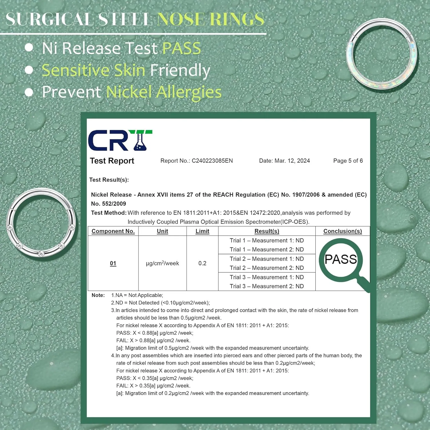 THUNARAZ 18G 16G Nose Rings Hoop Surgical Steel Septum Rings for Women Men Clicker Hinged Septum Cartilage Helix Conch Hoop Daith Piercing Jewelry 8mm 10mm