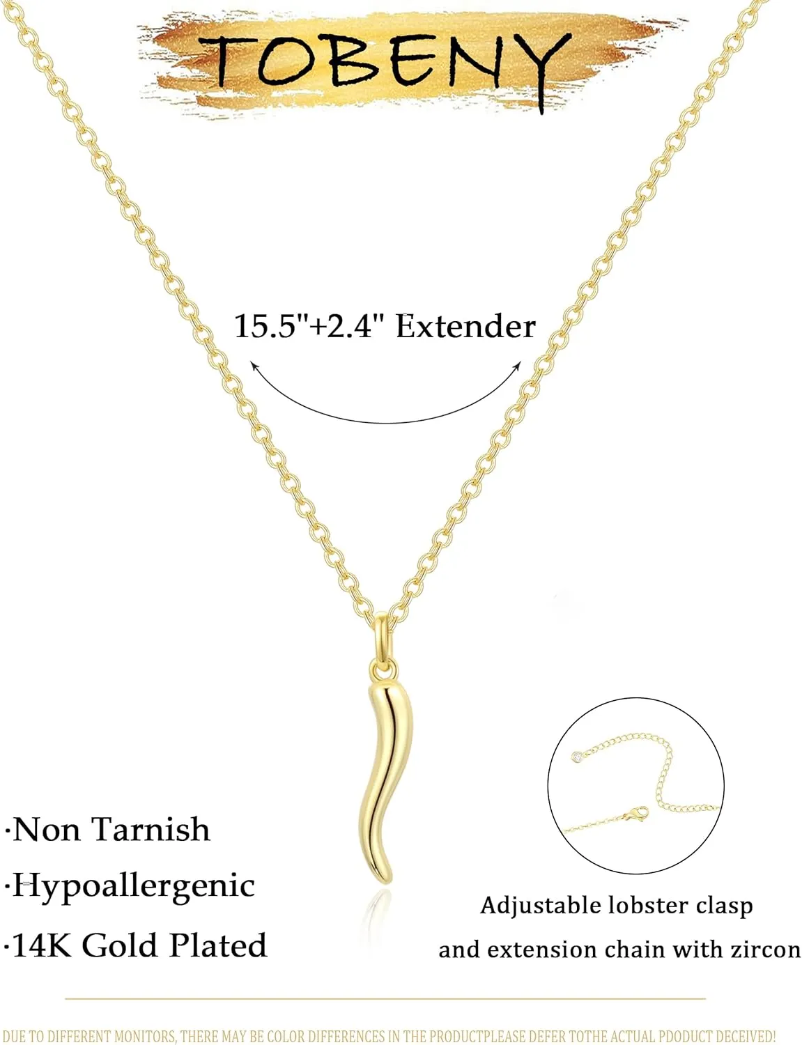 TOBENY Gold Necklace for Women Trendy 14K Gold Plated Dainty Bow Heart Cross Pendant Necklaces Cute Simple Pearl Diamond Paperclip Butterfly Italian Horn Choker Necklaces for Women Gift Jewelry