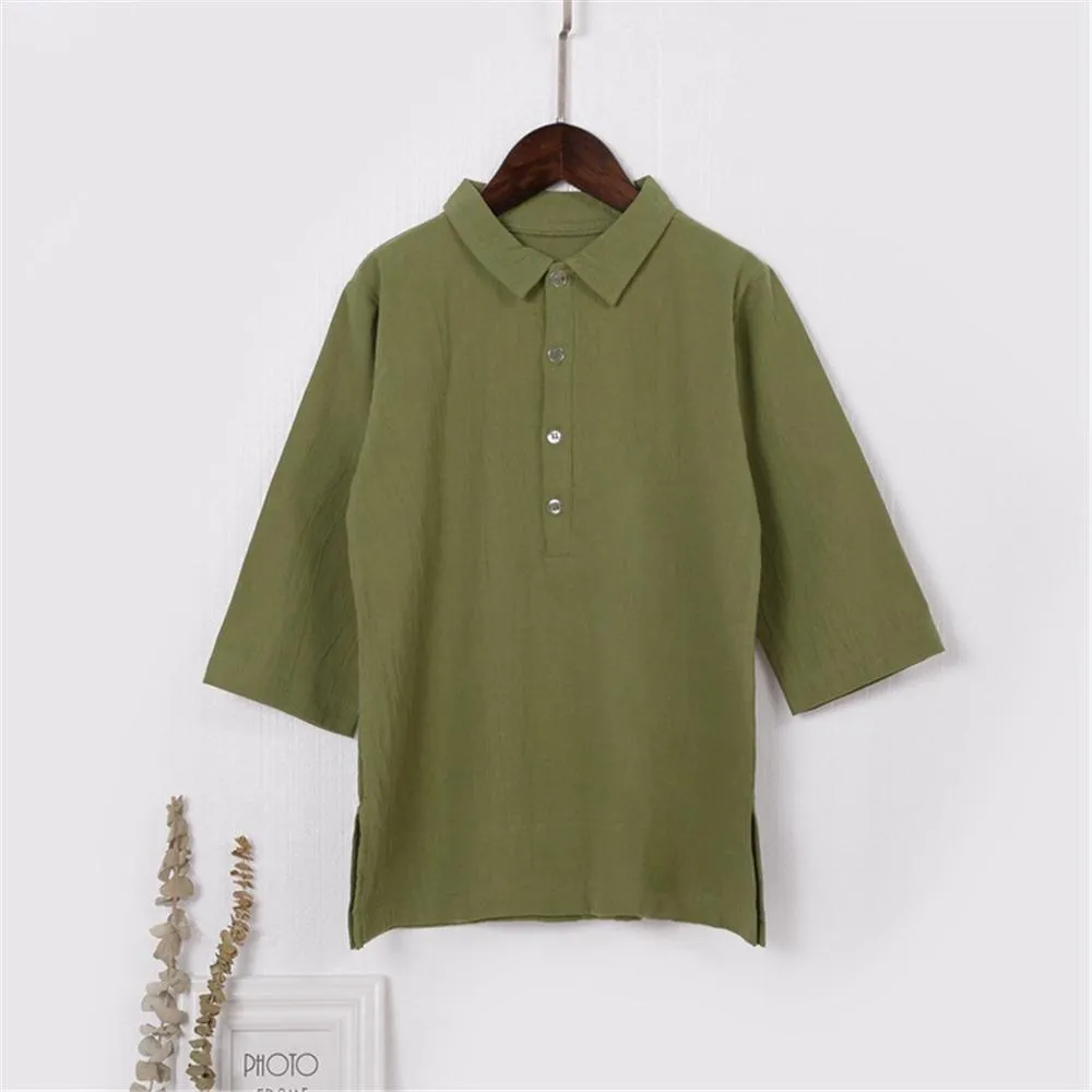 Toddler Boys Solid Long Sleeve Button Lapel Shirts Wholesale Boys Clothes