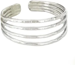 Toe Ring | Four Strand .925 Sterling Silver | Adjustable Ring For Foot Or Midi | Unisex Foot Jewelry