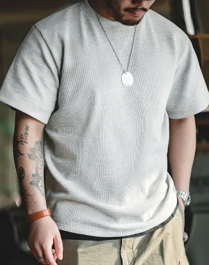 Tooling American Retro Waffle Knitted Men's T-Shirt