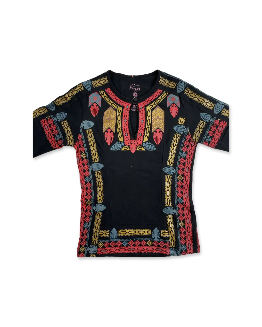 Tribal Design Women's Long Sleeve Shirt, Black