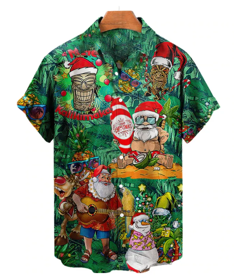 Tropical Tiki Hawaiian Print Shirt (sizes up to 5XL)