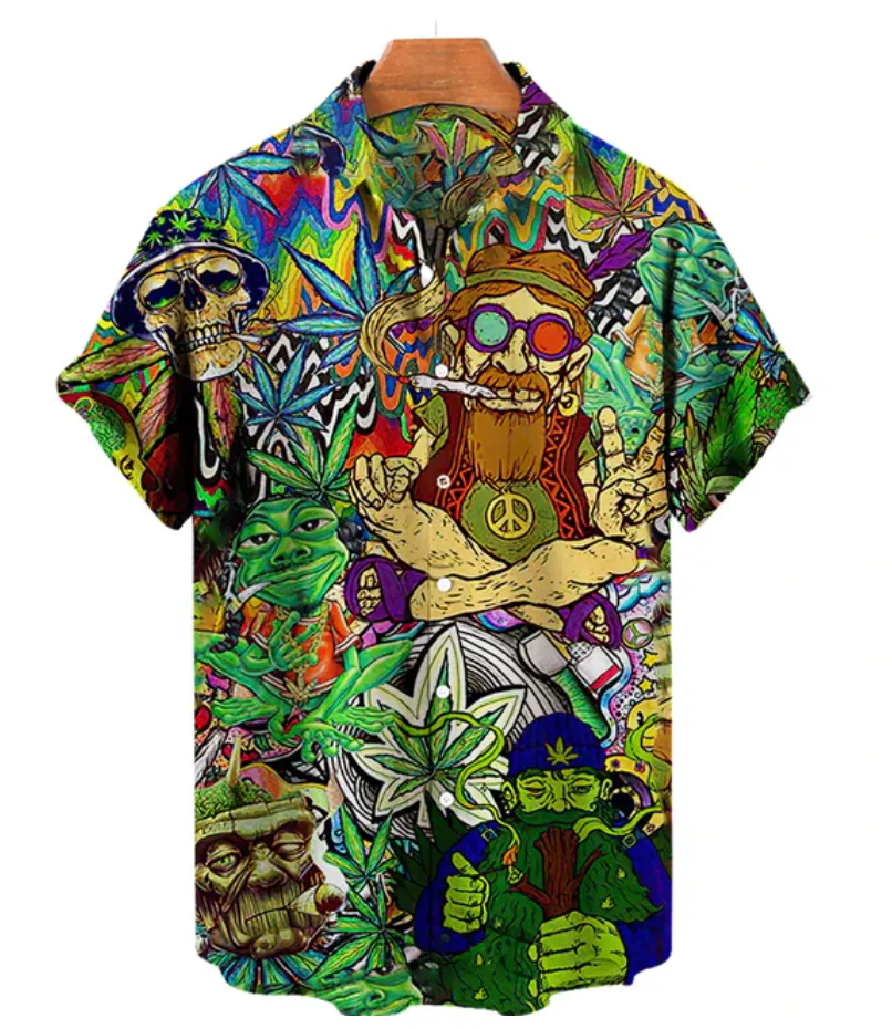 Tropical Tiki Hawaiian Print Shirt (sizes up to 5XL)