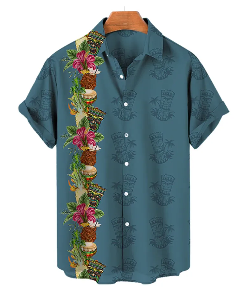 Tropical Tiki Hawaiian Print Shirt (sizes up to 5XL)
