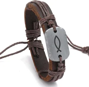 Turtle Leather Bracelets Sea Animal Bracelet Wrap Woven Bracelets Vintage Charm Wrist Jewelry for Women and Men