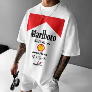 Unisex Casual F1 Racing Print T-Shirt