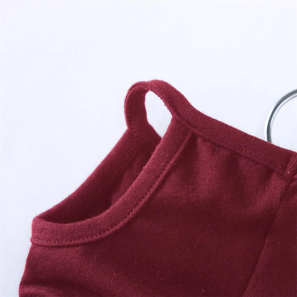 Unisex Solid Color Short Sleeve Mask Style T-Shirts Wholesale Kids Clothing Distributors