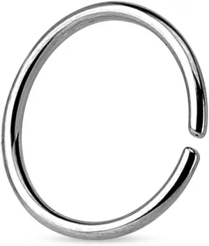 Urban Body Jewelry 20G Stainless Steel Seamless Hoop Ring (5/16" - 8mm) - Nose, Septum, Tragus, Cartilage Ear Piercing
