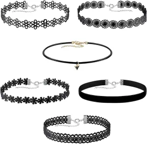 Velvet Choker Classic Choker Necklace Womens Layered Cute Black