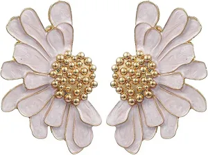 Vintage Flower Stud Earrings for Women,Exaggerated Oversized Daisy Flower Earrings Colorful Floral Earrings Statement Earrings Jewelry Gift