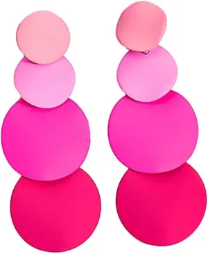 Vintage Round Disc Drop Earrings for Women Boho Geometric Circular Dangling Earrings Fashion Jewelry for Party Prom