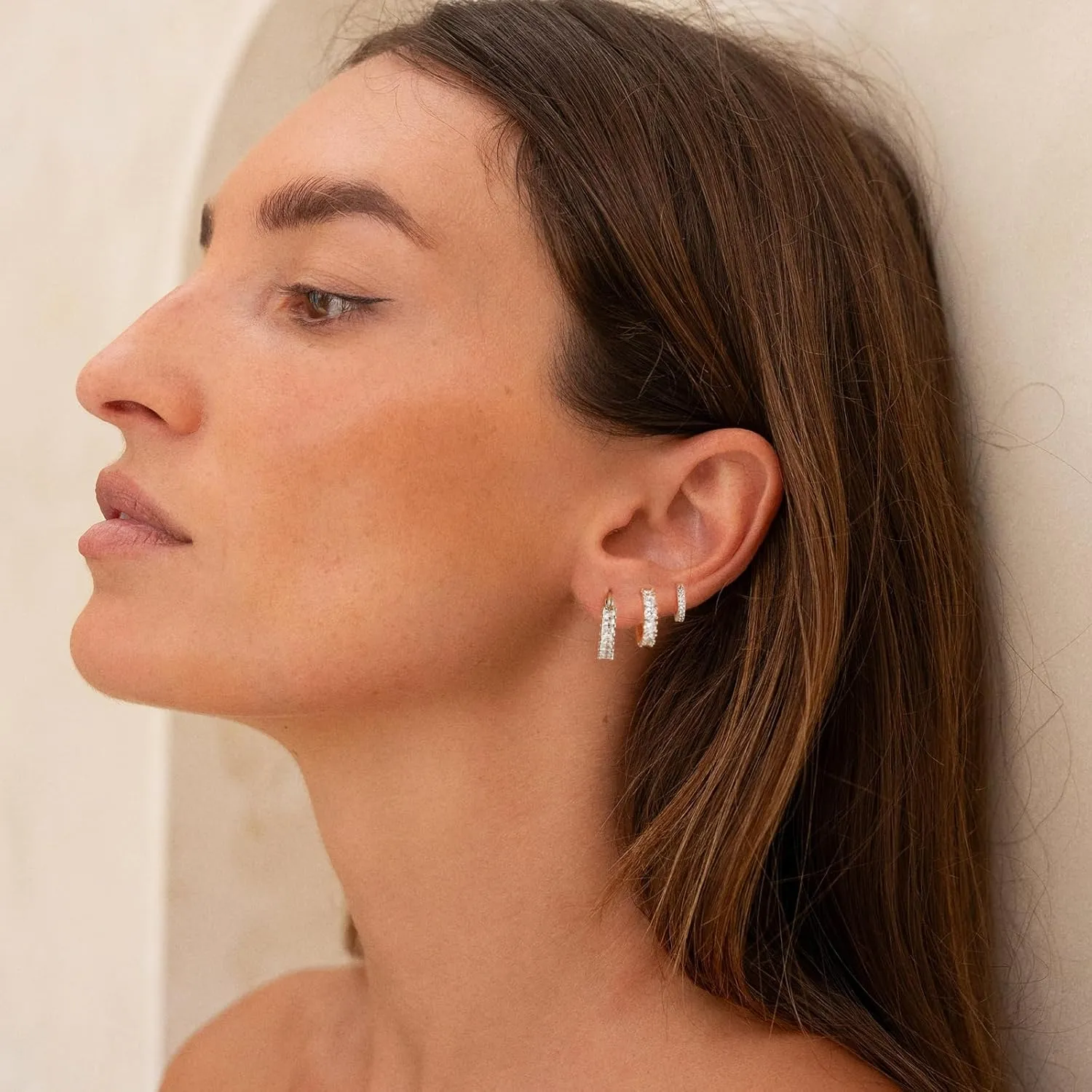 VIROMY Gold/Silver Hoop Earrings for Women Trendy,14K Real Gold Plated Cute Stud Earrings Small Huggie Hoop Earrings non tarnish Jewelry for Women