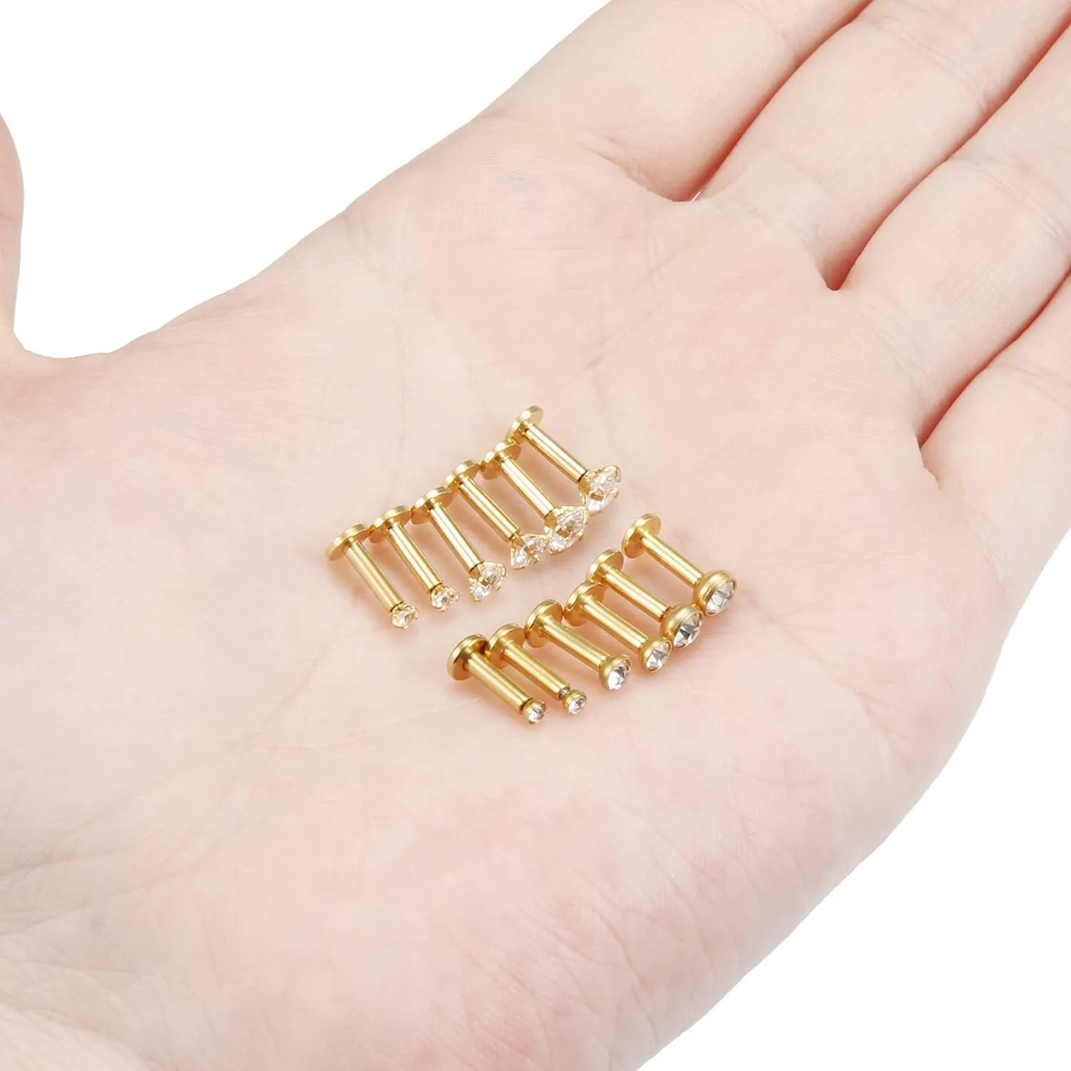 Vsnnsns 14G Lip Rings Stainless Steel Tragus Helix Conch Piercing Jewelry Snake Bite Piercing Monroe Lip Rings Labret Medusa Cartilage Lobe Earrings Piercing Jewelry Cubic Zirconia 2MM 3MM 4MM