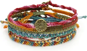 Wakami Earth Charm Bracelet | Women's Jewelry | bracelets for women & men | Trendy Beaded Bracelet Stack | Waterproof | Fair Trade | Braided