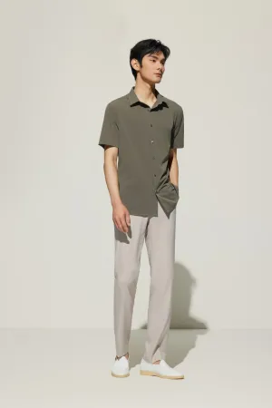 Water Repellent Poplin Smart Fit Short Sleeve Casual Shirt