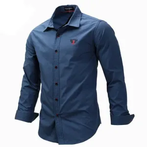 West Louis Solid Color Slim Fit Business Dress Shirt