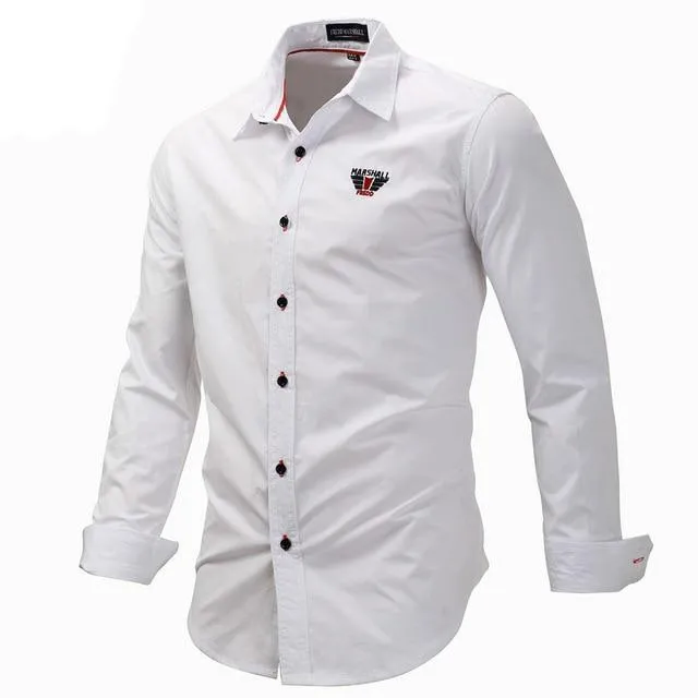 West Louis Solid Color Slim Fit Business Dress Shirt