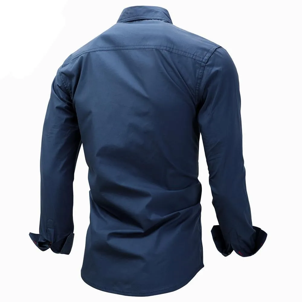 West Louis Solid Color Slim Fit Business Dress Shirt