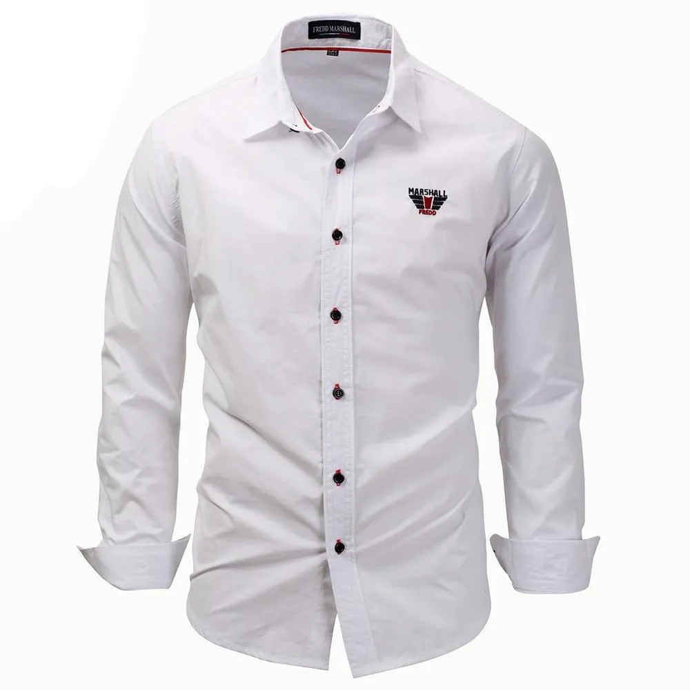West Louis Solid Color Slim Fit Business Dress Shirt
