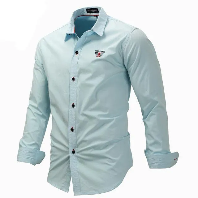 West Louis Solid Color Slim Fit Business Dress Shirt