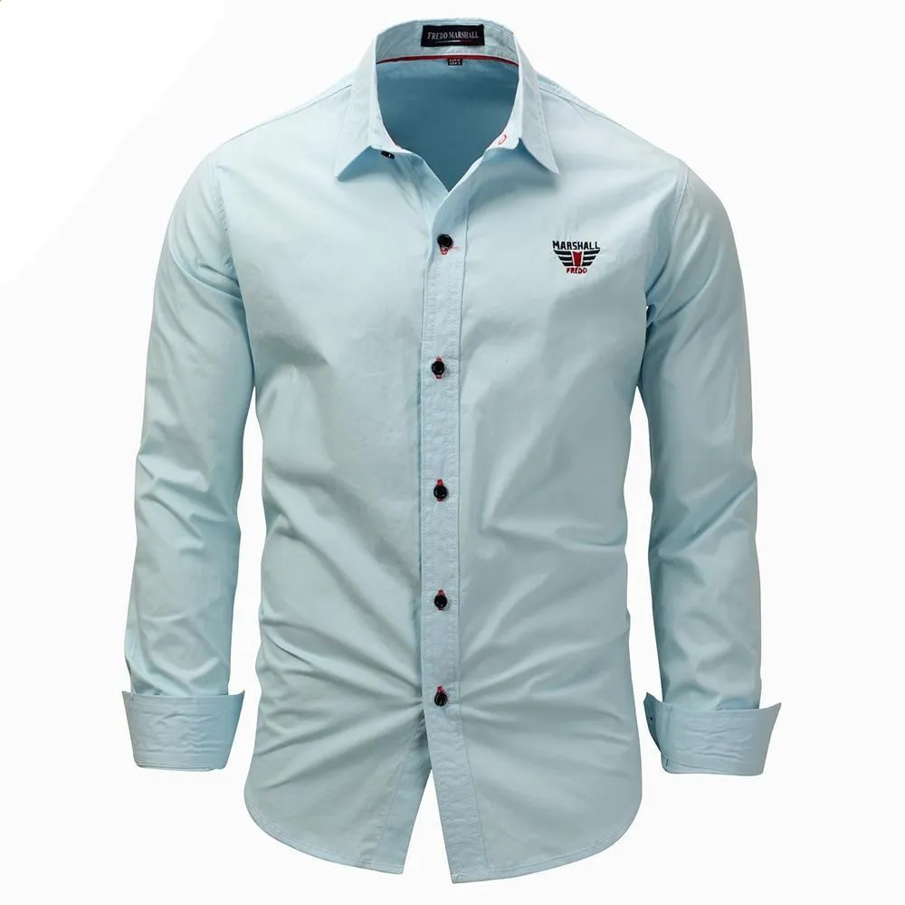 West Louis Solid Color Slim Fit Business Dress Shirt