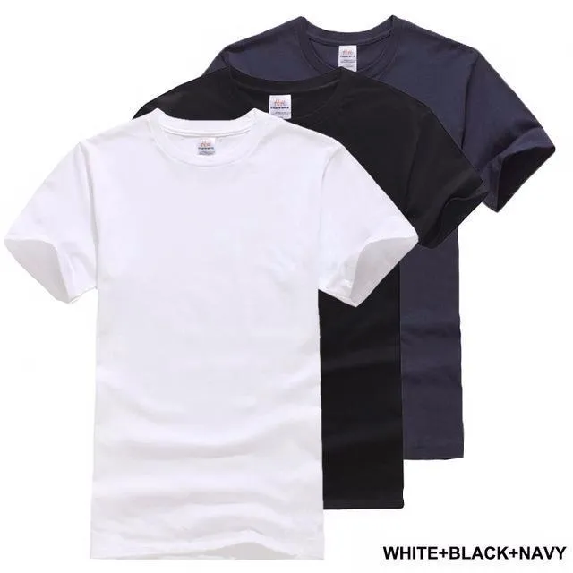 West Louis Solid Cotton Classical Men T Shirts