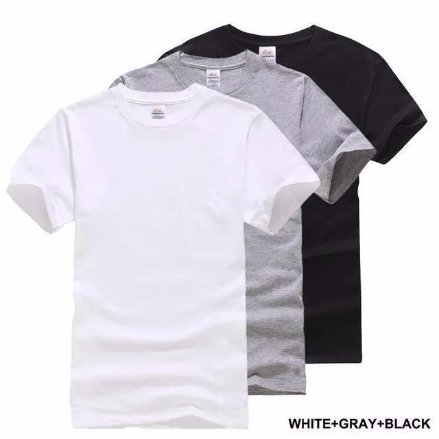 West Louis Solid Cotton Classical Men T Shirts
