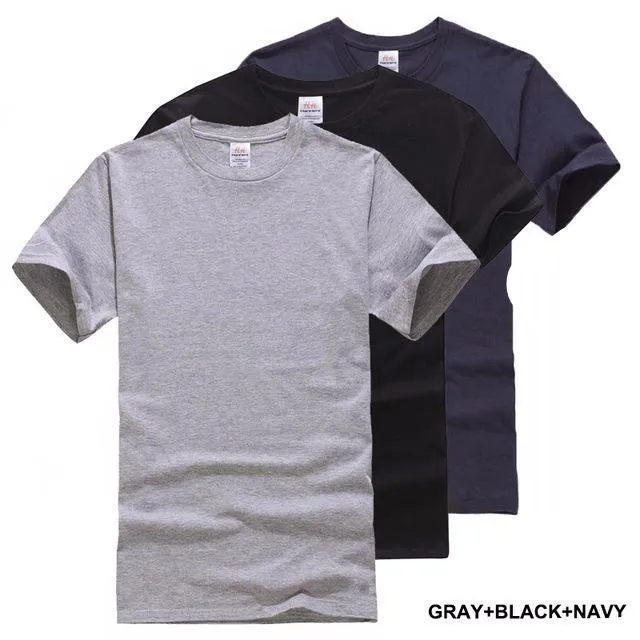 West Louis Solid Cotton Classical Men T Shirts