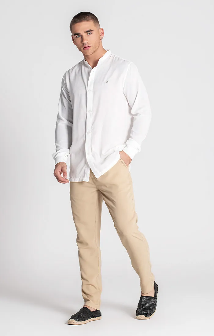 White Linen Grandad Shirt